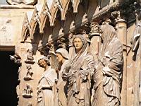 Reims - Cathedrale - Portail ouest, Statues, Ange de l'Annonciation